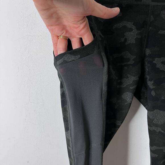Power Hold by Fabletics Women's Athletic Leggings S Green Camo Print Mesh Insert - Picture 3 of 9